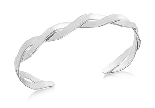 Sterling Silver Twisted Torque Bangle