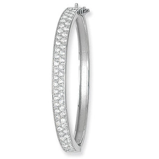 Sterling Silver CZ Set Baby Bangle