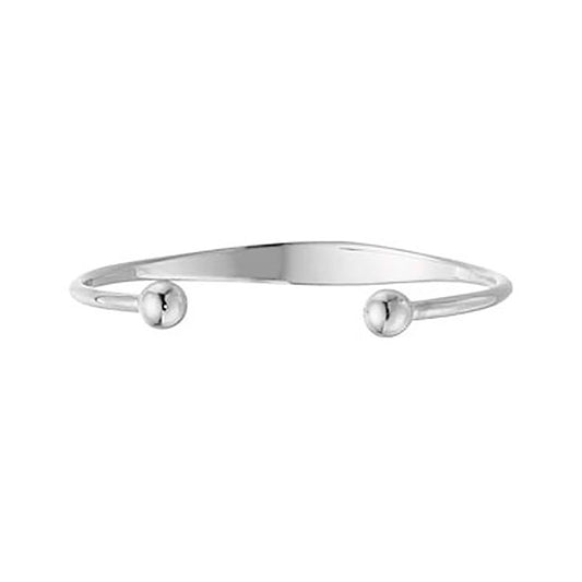 Sterling Silver Torque Style Baby Bangle