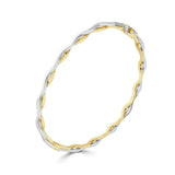 9K 2 Colour Gold Wave Bangle