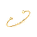 18K Yellow Gold Plain Torc Bangle