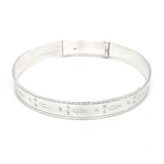 Sterling Silver Expandable Shooting Star Bangle
