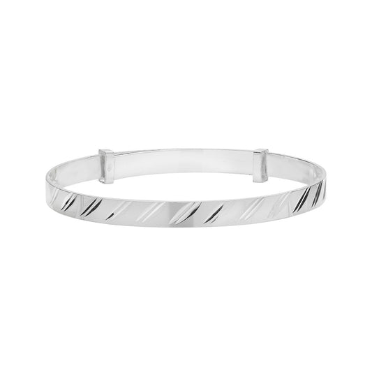 Sterling Silver Round Babies Bangle