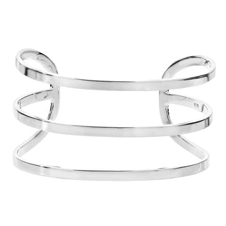 Sterling Silver Solid Triple Bangle