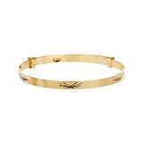 9K Yellow Gold Diamond Cut Expandable Babies Bangle