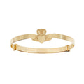 9K Yellow Gold Babies Claddagh Style Bangle
