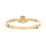 9K Yellow Gold Babies Claddagh Style Bangle