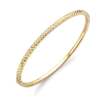 9K Yellow Gold Hinged Bangle
