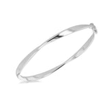 Sterling Silver Shallow Twist Bangle