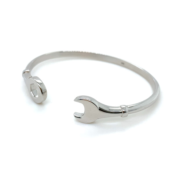 Sterling Silver Spanner and Nut Bangle