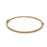 9K Yellow Gold Patterned Twist Bangle