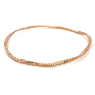 9K Rose Gold Twist Bangle