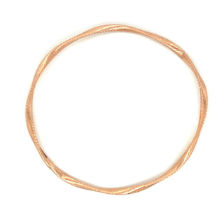 9K Rose Gold Twist Bangle