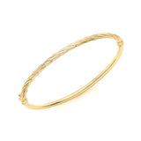 9K Yellow Gold Half Twist Bangle