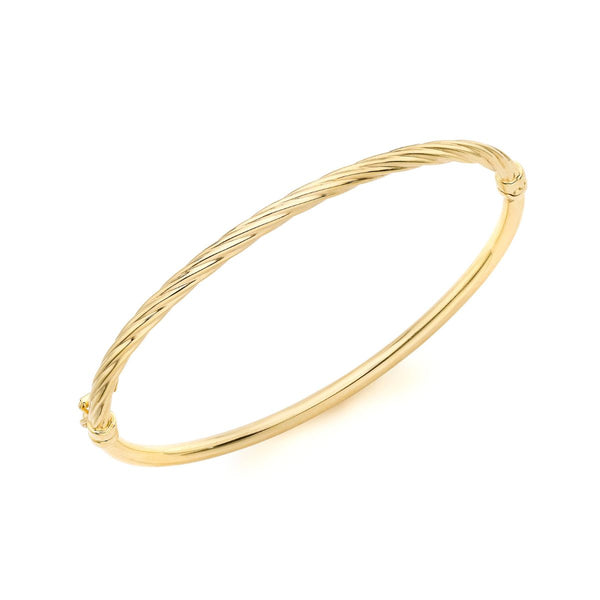9K Yellow Gold Half Twist Bangle