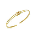 9K Yellow Gold Triple Ring Bangle