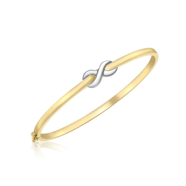 9K 2 Colour Gold Infinity Bangle