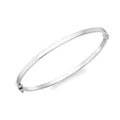 9K White Gold Plain Flat Bangle