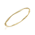 9K Yellow Gold Shallow Twist Bangle