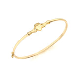 9K Yellow Gold Claddagh Bangle