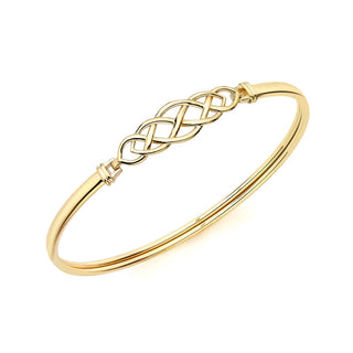 9K Yellow Gold 9mm Celtic Bangle