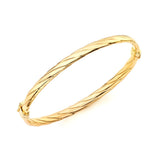 9K Yellow Gold 4.5mm Twist Bangle