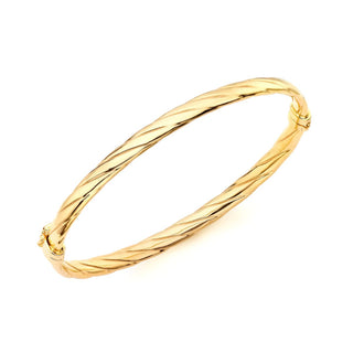 9K Yellow Gold 4.5mm Twist Bangle