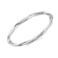 9K White Gold 4mm Twist-Tube Bangle