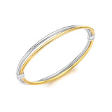 9K 2 Colour Gold Double Row Bangle