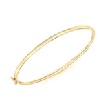 9K Yellow Gold 6mm Patterned-Edge Bangle