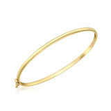 9K Yellow Gold 3mm Domed-Tube Bangle