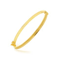 9K Yellow Gold 4mm Concave Matte Oval Bangle