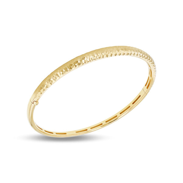 9K Yellow Gold 5.2mm Diamond Cut Bangle