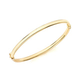 9K Yellow Gold 4mm Oval-Tube Bangle