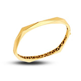 9K Yellow Gold 4.8mm Polished Faceted Bangle