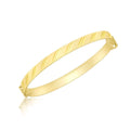 9K Yellow Gold Double-Oblique Expandable Baby Bangle