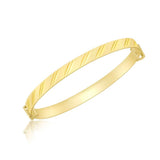 9K Yellow Gold Double-Oblique Expandable Baby Bangle