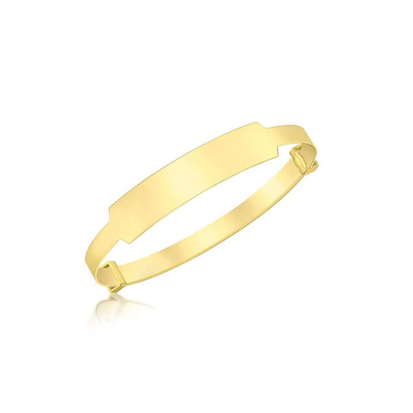 9K Yellow Gold Babies Expandable ID Bangle