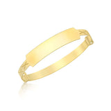 9K Yellow Gold Plain ID Kiss Baby Bangle