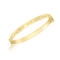 9K Yellow Gold Diamond Cut Kiss Baby Bangle