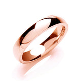 4mm Court Shape Wedding Band 18ct Rose