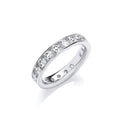 4mm Full Et Rd/bril. CZ Silver Ring