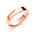4mm Soft Court Shape Wedding Band 18ct Rose