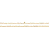 9K Yellow Gold Figaro Chain 22"