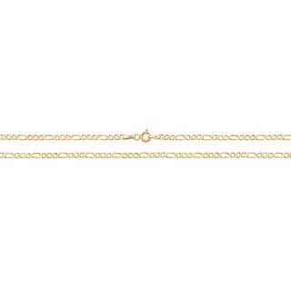 9K Yellow Gold Figaro Chain 22"