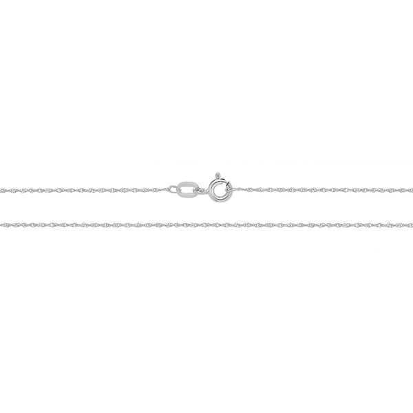 9K White Gold Singapore Chain 16"