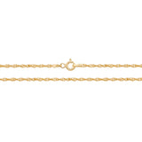 9K Yellow Gold Singapore Chain 16"