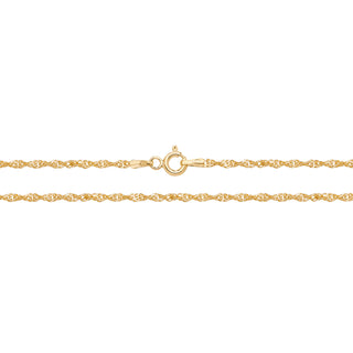 9K Yellow Gold Singapore Chain 16"