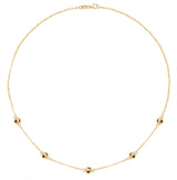9ct Yellow Gold Beaded Necklace