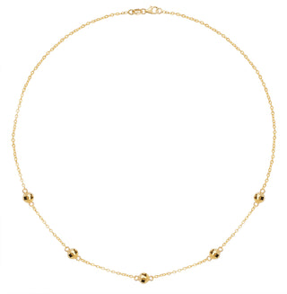 9ct Yellow Gold Beaded Necklace